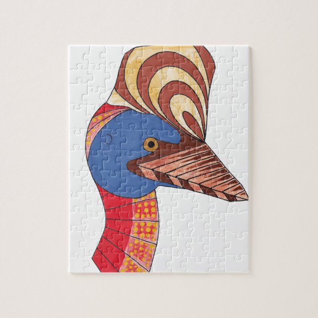 Puzzle Cassowary Art autochtone authentique (Vertical)