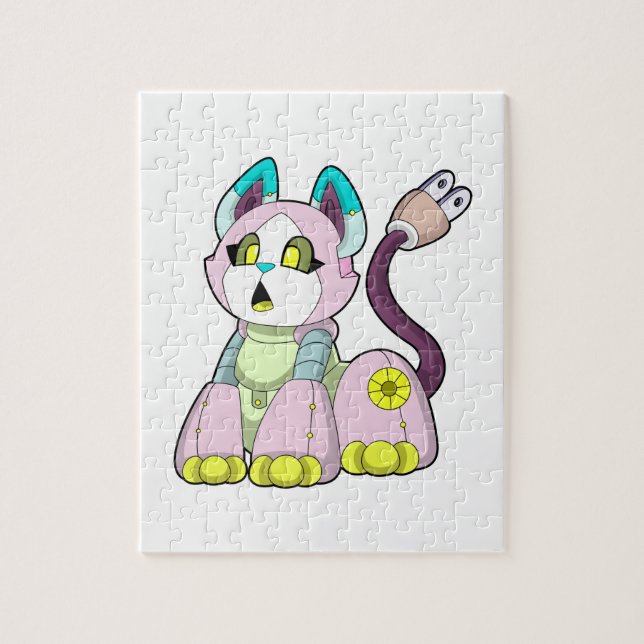 Puzzle Cat as robot (Vertical)