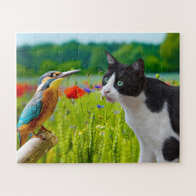 Puzzle Cat & Bird (Horizontal)