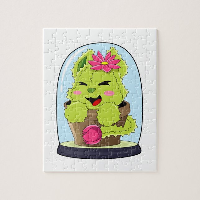 Puzzle Cat Cactus (Vertical)