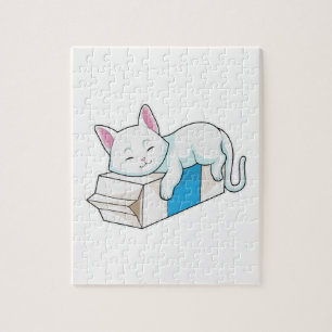 Puzzle Cat with Milk