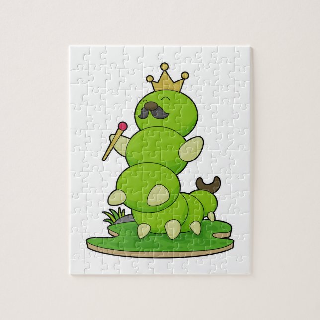 Puzzle Caterpillar en roi avec Couronne (Vertical)