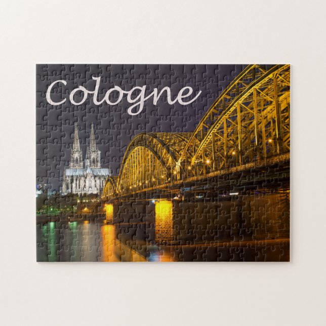 Puzzle Cathédrale de Cologne à la nuit, Allemagne (Horizontal)