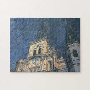 Puzzle Cathédrale de la Nouvelle-Orléans à Night Jig Saw