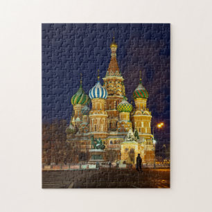 Puzzle Cathédrale de l'Intercession de Moscou la nuit