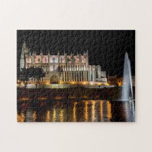 Puzzle Cathédrale de Palma de Majorque la nuit - Espagne
