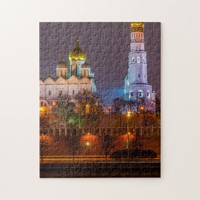 Puzzle Cathédrale du Kremlin de Moscou la nuit (Vertical)