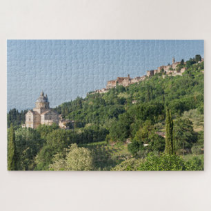 Puzzle Cathédrale et ville de Montepulciano en Toscane
