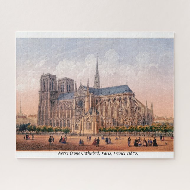 Puzzle Cathédrale Notre-Dame c1870 Paris, France (Horizontal)