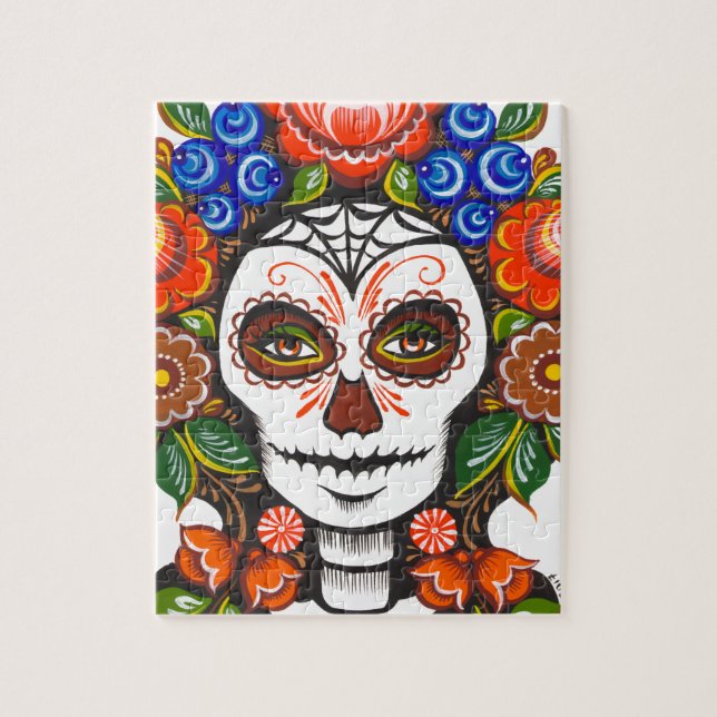 Puzzle Catrina en fleurs (Vertical)