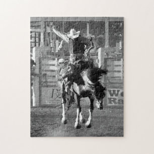 Puzzle Cavalier de Rodéo Cheval qui Ruelle 8 Secondes pou