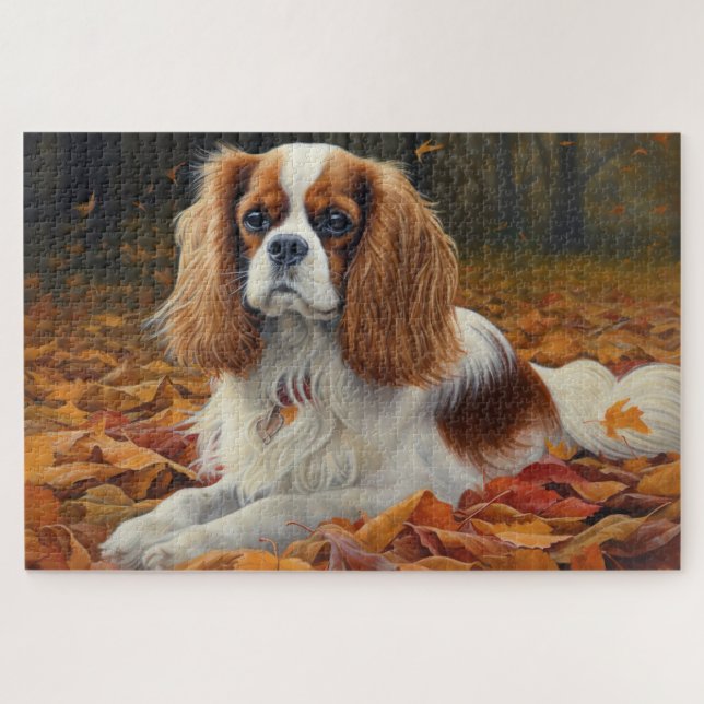 Puzzle Cavalier King en automne Feuilles automne Inspirat (Horizontal)