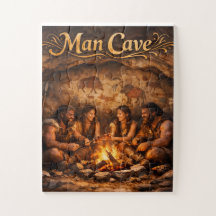 Cave d'homme puzzle/casse-tête/fun en famille