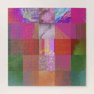 Puzzle CD1FE646 Abstrait Motif de Grille d'Art de Glitch 