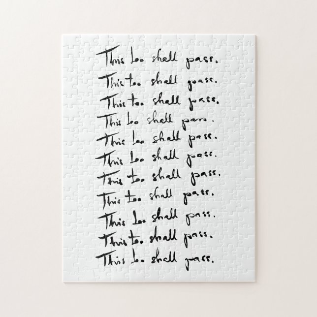 Puzzle Cela aussi passera ! Guillemet inspirant (Vertical)
