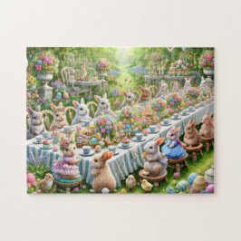 Puzzle Célébration de Pâques Lapin Dîner de forêt de fête