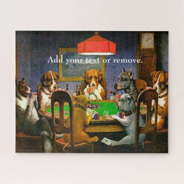 Puzzle Célèbre peinture : les chiens jouent au poker "Ami (Horizontal)