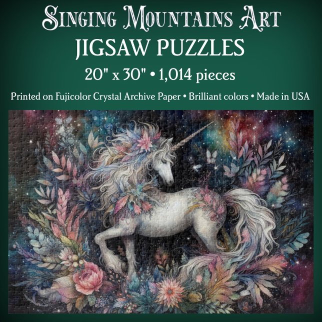 Puzzle Celestial Unicorn with Botanicals (Créateur téléchargé)