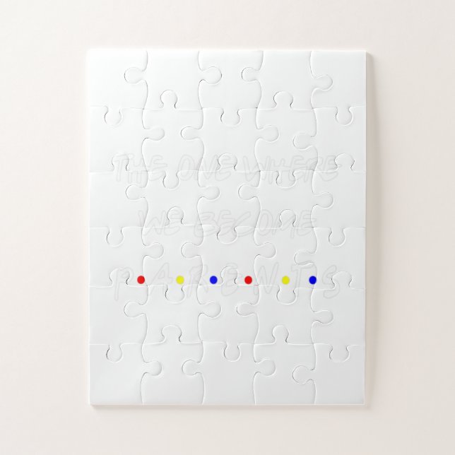 Puzzle Celui Où Nous Devenons Parents Grossesse Annonce (Vertical)