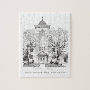 Puzzle centenaire vintage d'Église Méthodiste Unie