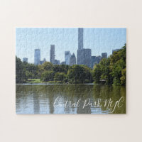 Central Park NYC Lake Photographie Midtown Skyline
