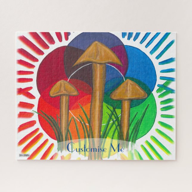 Puzzle Cercle des champignons - Peinture acrylique (Horizontal)