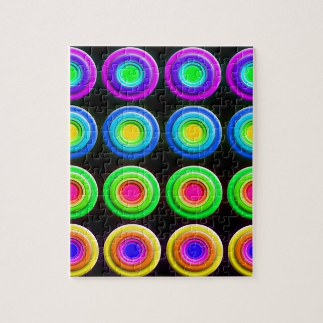 Puzzle Cercles 3D colorés (Vertical)