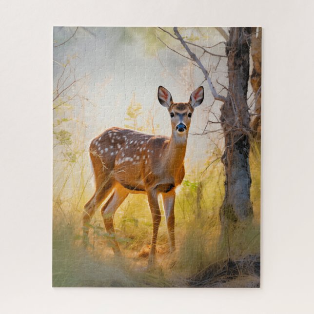 Puzzle Cerf gracieux dans la conception de la nature fore (Vertical)