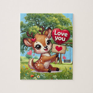 Puzzle Cerf mignon je t'aime