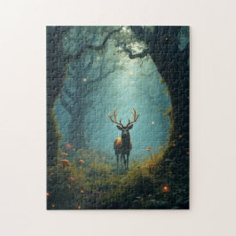 Puzzle Cerfs dans une forêt enchantée