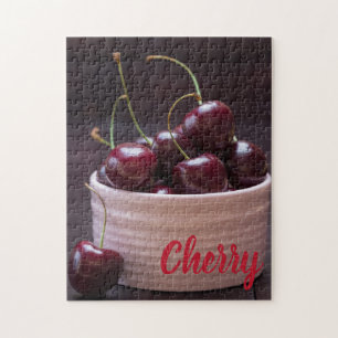 Puzzle Cerises dans un bol rose pour amoureux des fruits