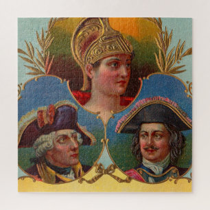 Puzzle César - Kaiser - Tsar boîte à cigare imprimé étiqu