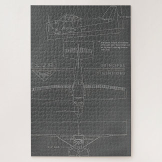 Puzzle Cessna 172G Skyhawk - Dessin en ligne à 3 vues
