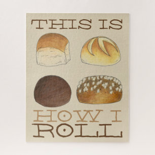 Puzzle C'est comme ça que je roule Diner Pain Rolls Drôle