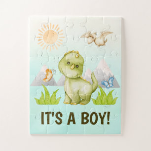 Puzzle C'est un garçon Dinosaure Thème Genre Reveillez Ba