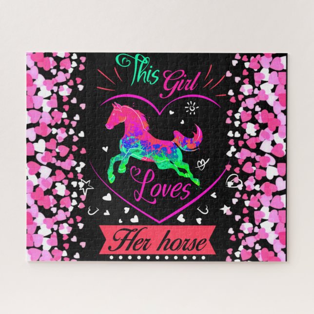 Puzzle Cette Fille Aime Son Cheval (Horizontal)