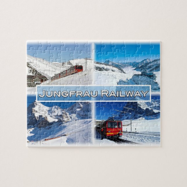 Puzzle CH Suisse - Chemin de fer Jungfrau (Horizontal)