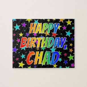 Puzzle "CHAD" Prénom, amusant "HEUREUX ANNIVERSAIRE"