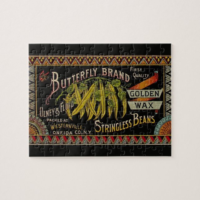 Puzzle Chaîne Étiquette de haricot Vegetable Pays (Horizontal)