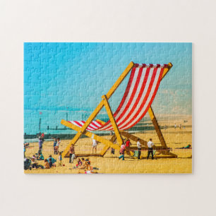 Puzzle Chaise géante sur la plage de Bournemouth.