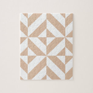 Puzzle Chaleureux Beige Géométrique Motif