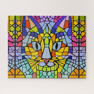 Puzzle Challenge de mosaïque de chat - Carreaux colorés j