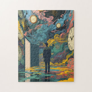 Puzzle Chambre de figure surréaliste Horloges tourbillonn