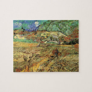 Puzzle Champ de blé clos avec paysan par Vincent van Gogh