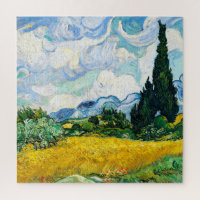 Champ de blé Vincent Van Gogh avec Cyprès