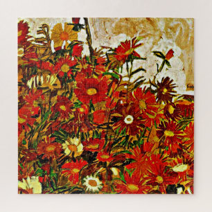 Puzzle Champ de fleurs - OEuvre d'Egon Schiele,