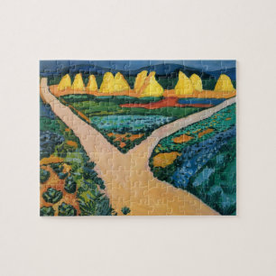 Puzzle Champs de légumes par August Macke, Beaux-arts vin
