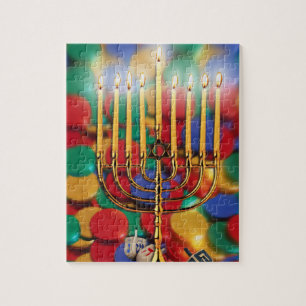 Puzzle Chanukah Menorah, Dreidel, sucrerie