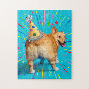 Puzzle Chapeau d'anniversaire pour derrière de Corgi