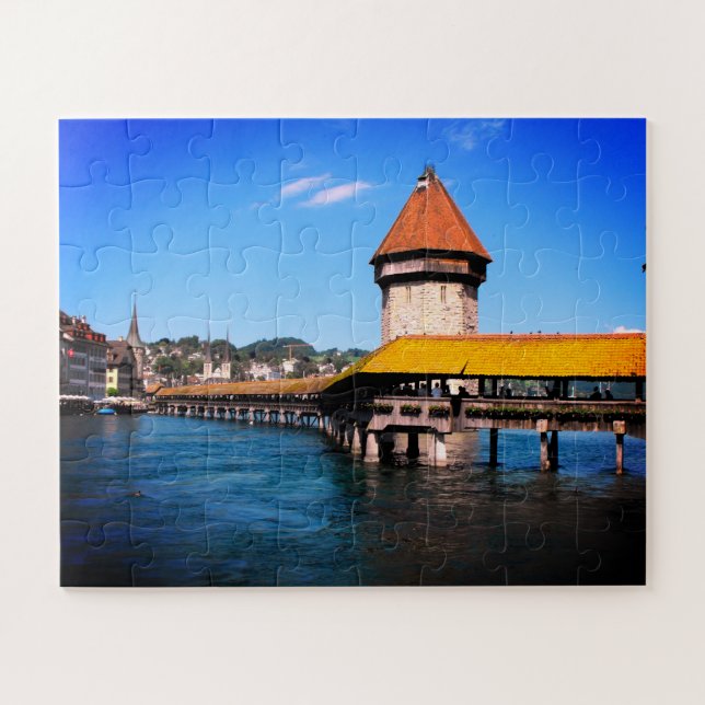 Puzzle Chapelle pont Lucerne Suisse (Horizontal)